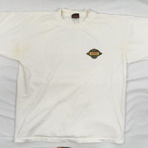 * vintage 1990s mens white short sleeve tshirt Highlander graphics